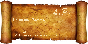 Lissem Petra névjegykártya